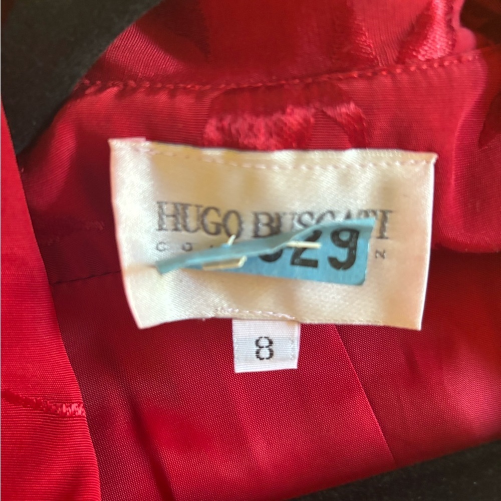 Red Hugo Buscati long floral print jacket - Picture 8 of 9